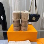 Louis Vuitton LV Women Aspen Platform Ankle Boot Beige Suede Calf Leather Shearling - immagine 6