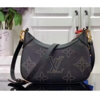 Louis Vuitton LV Women Bagatelle Black Handbag Black Monogram Empreinte Grained Cowhide Leather Studs (5)