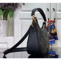 Louis Vuitton LV Women Bagatelle Black Handbag Black Monogram Empreinte Grained Cowhide Leather Studs (5)