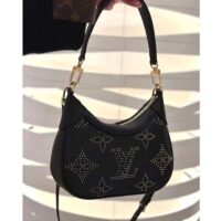 Louis Vuitton LV Women Bagatelle Black Handbag Black Monogram Empreinte Grained Cowhide Leather Studs (5)