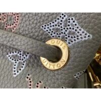 Louis Vuitton LV Women Bella Tote Gray Mahina Perforated Calfskin Leather (3)