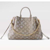 Louis Vuitton LV Women Bella Tote Gray Mahina Perforated Calfskin Leather (3)