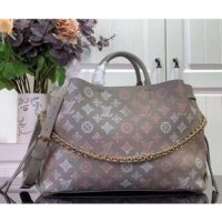 Louis Vuitton LV Women Bella Tote Gray Mahina Perforated Calfskin Leather (3)