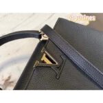 Louis Vuitton LV Women Capucines BB Handbag Black Taurillon Cowhide Leather Gold-Color Hardware - Image 7