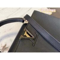 Louis Vuitton LV Women Capucines BB Handbag Black Taurillon Cowhide Leather Gold-Color Hardware (2)