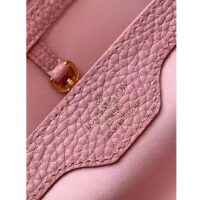 Louis Vuitton LV Women Capucines BB Handbag Cream Beige Pearly Pink Taurillon Cowhide Leather (6)