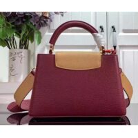 Louis Vuitton LV Women Capucines BB Handbag Griotte Red Arizona Taurillon Cowhide Leather (6)