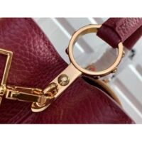 Louis Vuitton LV Women Capucines BB Handbag Griotte Red Arizona Taurillon Cowhide Leather (6)