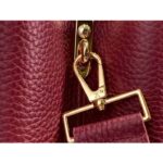 Louis Vuitton LV Women Capucines BB Handbag Griotte Red Arizona Taurillon Cowhide Leather – Bild 9
