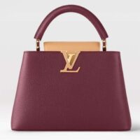 Louis Vuitton LV Women Capucines BB Handbag Griotte Red Arizona Taurillon Cowhide Leather (6)