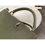 Louis Vuitton LV Women Capucines BB Handbag Kaki Dark Green Taurillon Cowhide Leather - Imagen 8
