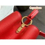Louis Vuitton LV Women Capucines BB Handbag Scarlet Red Taurillon Cowhide Leather - Imagen 10