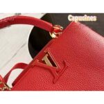 Louis Vuitton LV Women Capucines BB Handbag Scarlet Red Taurillon Cowhide Leather - Imagen 7