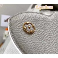 Louis Vuitton LV Women Capucines BB Handbag Snow White Taurillon Cowhide Leather (11)