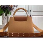 Louis Vuitton LV Women Capucines MM Handbag Arizona Brown Cognac Taurillon Leather - immagine 4
