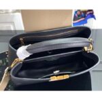 Louis Vuitton LV Women Capucines MM Handbag Black Fusain Cognac Taurillon Cowhide Leather - Bild 5