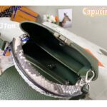 Louis Vuitton LV Women Capucines MM Handbag Taurillon Cowhide Leather Python Trim - immagine 8
