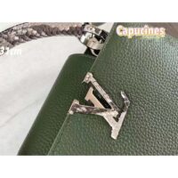 Louis Vuitton LV Women Capucines MM Handbag Taurillon Cowhide Leather Python Trim (6)