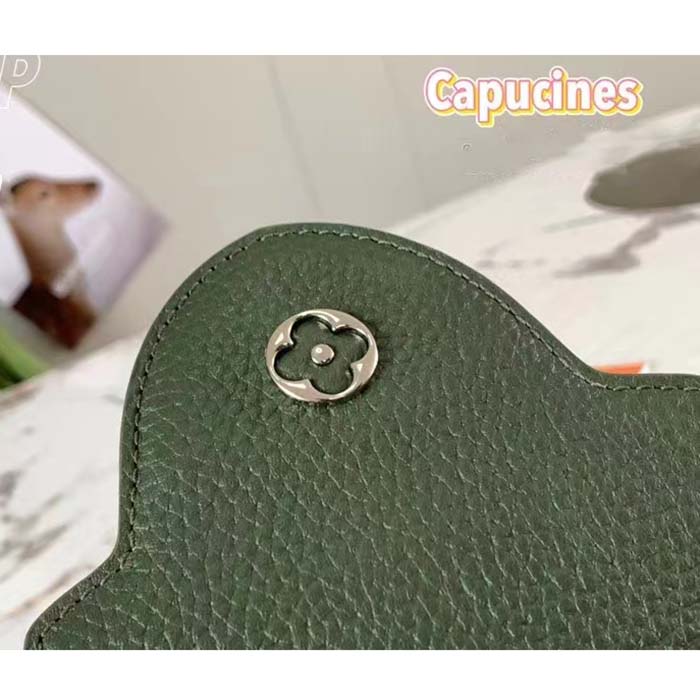 Louis Vuitton LV Women Capucines MM Handbag Taurillon Cowhide Leather Python Trim (4)