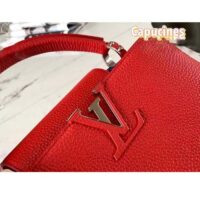 Louis Vuitton LV Women Capucines Mini Handbag Scarlet Red Taurillon Cowhide Leather (1)