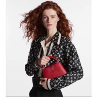 Louis Vuitton LV Women Capucines Mini Handbag Scarlet Red Taurillon Cowhide Leather (1)
