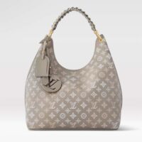 Louis Vuitton LV Women Carmel Hobo Bag Gray Mahina Perforated Calfskin Leather (4)