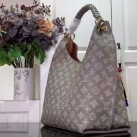 Louis Vuitton LV Women Carmel Hobo Bag Gray Mahina Perforated Calfskin Leather (4)