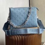 Louis Vuitton LV Women Coussin PM Handbag Ice Blue Lambskin Cowhide Leather - immagine 2