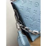 Louis Vuitton LV Women Coussin PM Handbag Ice Blue Lambskin Cowhide Leather - immagine 9