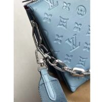 Louis Vuitton LV Women Coussin PM Handbag Ice Blue Lambskin Cowhide Leather (6)