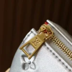 Louis Vuitton LV Women Coussin PM Handbag Silver Lambskin Cowhide Lining