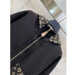 Louis Vuitton LV Men LV Monogram Jacquard Knit Jacket Silk Polyamide Elastane Black Brown - immagine 4