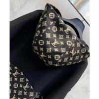 Louis Vuitton LV Women LV Monogram Jacquard Knit Jacket Silk Polyamide Elastane Black Brown (15)