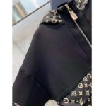 Louis Vuitton LV Men LV Monogram Jacquard Knit Jacket Silk Polyamide Elastane Black Brown - immagine 8