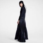 Louis Vuitton LV Women LV Monogram Silk Pleated Skirt Silk Navy - Bild 11