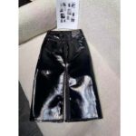 Louis Vuitton LV Women LV NIGHT Crinkled Vinyl Midi Skirt Polyester Black - immagine 3