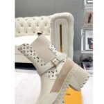 Louis Vuitton LV Women Laureate Platform Desert Boot Beige Calf Leather Treaded Rubber Outsole - immagine 7