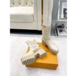 Louis Vuitton LV Women Laureate Platform Desert Boot Beige Calf Leather Treaded Rubber Outsole - immagine 5
