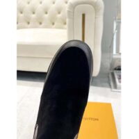 Louis Vuitton LV Women Laureate Platform Desert Boot Black Suede Monogram-Debossed Calf Leather (6)