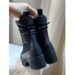 Louis Vuitton LV Women Laureate Platform Desert Boot Black Textile Leather Laces Treaded Rubber - Image 9