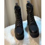 Louis Vuitton LV Women Laureate Platform Desert Boot Black Textile Leather Laces Treaded Rubber - Image 2