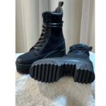 Louis Vuitton LV Women Laureate Platform Desert Boot Black Textile Leather Laces Treaded Rubber - Image 4
