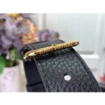 Louis Vuitton LV Women Lock It MM Black Taurillon Leather Smooth Calfskin Calf Leather - Image 9