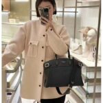 Louis Vuitton LV Women Lock It MM Black Taurillon Leather Smooth Calfskin Calf Leather - Image 13