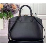 Louis Vuitton LV Women Lock It MM Black Taurillon Leather Smooth Calfskin Calf Leather - Image 3