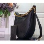 Louis Vuitton LV Women Loop Hobo Black Monogram Empreinte Embossed Grained Cowhide Leather - immagine 4