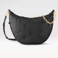 Louis Vuitton LV Women Loop Hobo Black Monogram Empreinte Embossed Grained Cowhide Leather (11)