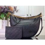 Louis Vuitton LV Women Loop Hobo Black Monogram Empreinte Embossed Grained Cowhide Leather - immagine 3