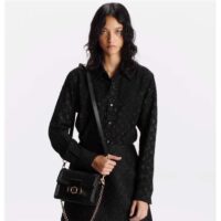 Louis Vuitton LV Women Mini Dauphine Handbag Black Epi Grained Cowhide Leather Microfiber Lining (1)