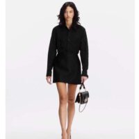 Louis Vuitton LV Women Mini Dauphine Handbag Black Epi Grained Cowhide Leather Microfiber Lining (1)